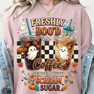 Freshly Boo’d Coffee PNG | Ghost Halloween Drink Design (Digital Download)