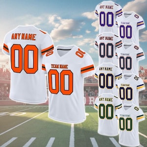 Personalized Team Name & Number Football Jersey Shirt For Adult Kid, Custom Football Jersey Shirt, Game Day Outfit For American Football Fan