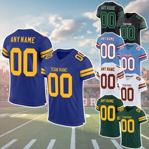 Custom Football Uniform – Personalized Jersey for Men, Women, Kids – Team Name & Number – Game Day Matching Shirt