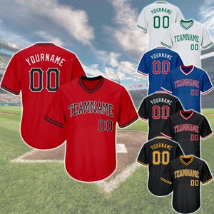 Personalized Name Team,Custom Color Baseball Jersey For Baseball Fans,Custom Number Baseball Jersey for Men Women Kids Toddler Fan