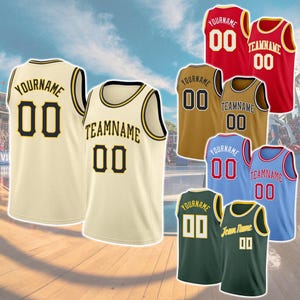 Custom Basketball Jersey Team Name & Number, Make Your Jersey, Custom Your Jersey, Streetwear Jersey, Basketball Jersey for Men Women Kids