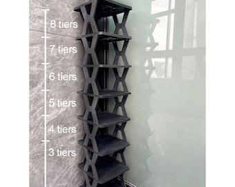 Large Crates for Storage Stackable Plastic Shoe Rack, Vertical Dustproof Shoe Organizer Sturdy Shoe Storage for Entryway Shelves, Shoe Racks