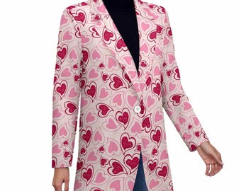 Custom Coat Women's Blazer Coat  Long Jackets for Women Coat in Long 5 colors and sizes Gift for Her Girlfriend Suit