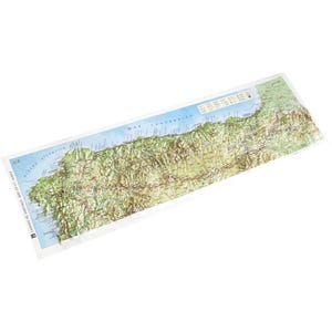 Carte 3D réelle du Camino Frances, du Camino del Norte et du Camino Primitivo