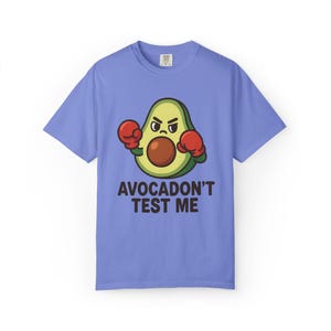 Avocado don&#39;t test me Unisex T-shirt, Funny Avocado Tee, Vegan Shirt, Foodie Gift, Short Sleeve Top, Green Fruit Apparel