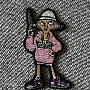 Ashley Spinelli iron-on patch, retro patch with vintage iron-on image, appliqué