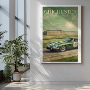Goodwood Festival of Speed Poster Racing Wall Art Chichester Decor for Car Enthusiasts