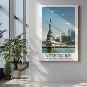 New York Poster City Skyline Wand Kunst Reise Poster für Wohnkultur