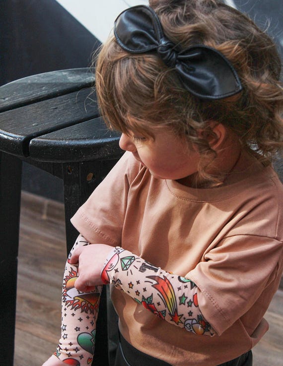 Camiseta con tatuajes para niños, divertida camiseta con tatuajes