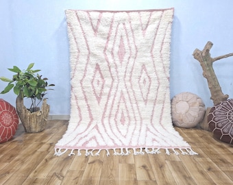 Handmade Wool Moroccan Rug, Berber Shag Area Rug