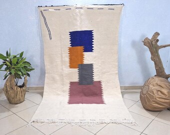 Custom Rugs For Living Room, Kilim Moroccan Rug, Soft Area Carpet, Simple Rug Bohemian,