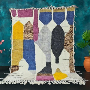 Colorful Berber rug, Custom Mororcca rug, Woven Wool Rug, modern minimalist rug, tufted wool carpet, eco-friendly carpet