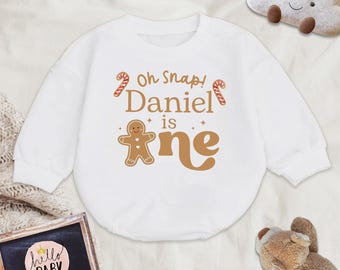 Traje personalizado de hombre de jengibre para el primer cumpleaños