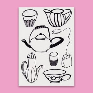 Postcard - Teapots