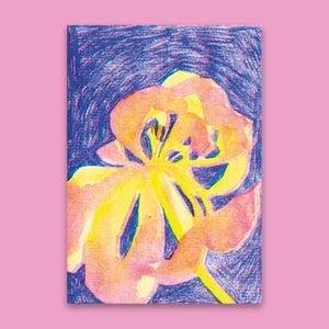 Risografie Postkarte - Tulpe