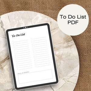Daily To Do List Template | Task Tracker & Productivity Tool | Digital Download | To Do List and Planner Printable | To Do List Template