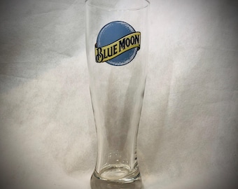 Extra Tall Blue Moon Pilsner Pint Beer Glass - 8.25"