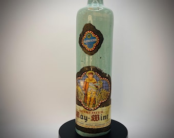 Vintage Beameister Moselbluemchen German Stoneware Wine Bottle