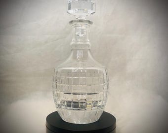 Vintage Ralph Lauren Crystal Glen Plaid Decanter & Stopper