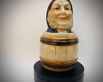 Vintage Sailor In Barrel Lidded Tobacco Jar/Humidor Leprechaun