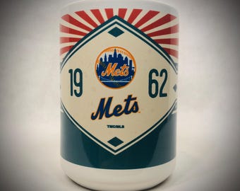 Nieuw - moeilijk te vinden New York Mets 1962 koffiemok met diamantlogo MLB officiële vintagestijl
