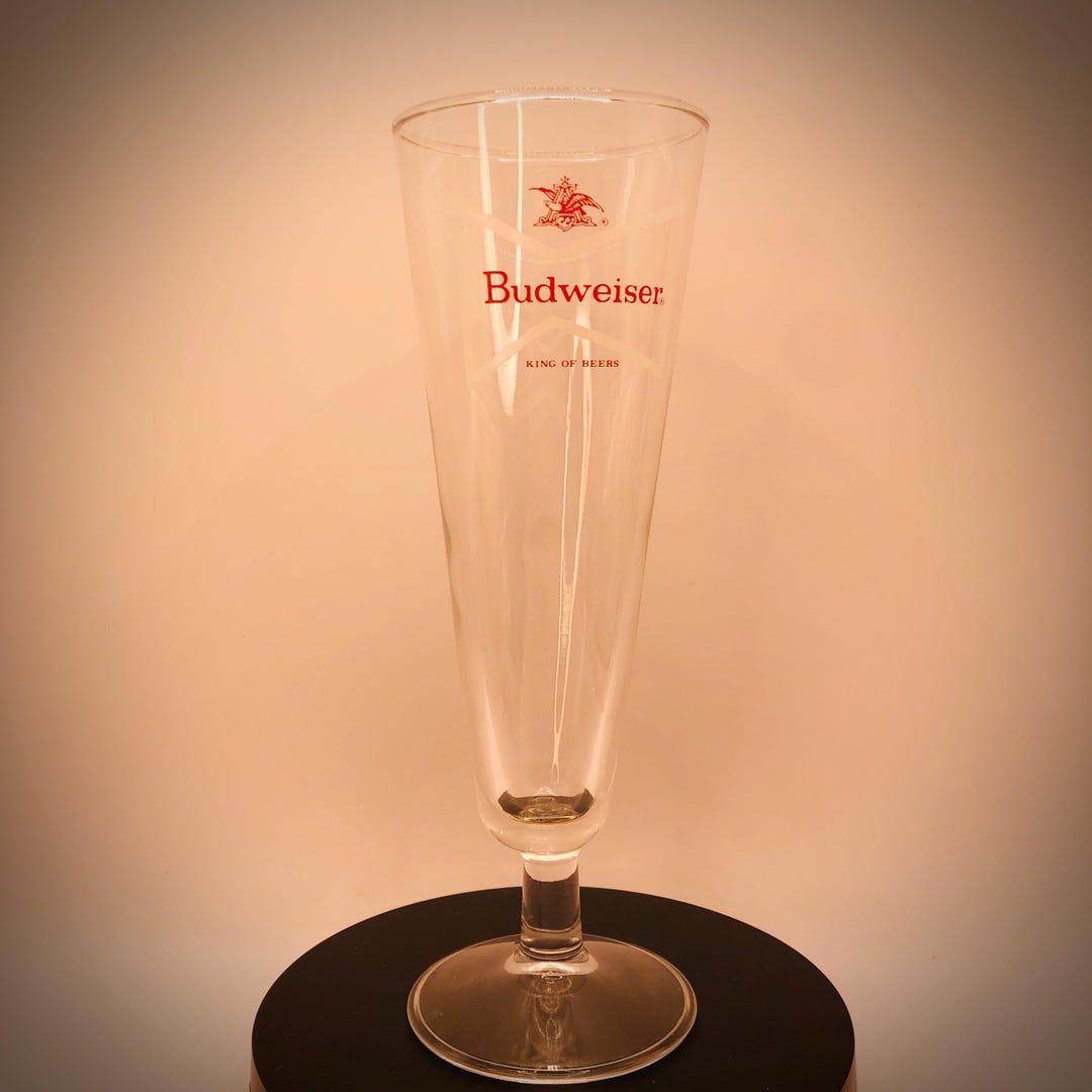ヴィンテージ バドワイザー ピルスナーグラス ヴィンテージ バドワイザー 脚付きピスナービールグラス 高さ8インチ