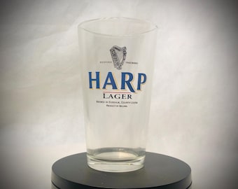 Szklanka do piwa Harp Lager Pint – Guinness Ireland ~ 5,5” wysokości