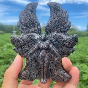 4.7“ Natural Yooperlite crystal,Crystal Angel,Hand carved,crystal healing,Home decoration,crystal gifts 1pc