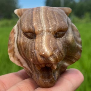 2.2“ Natural Agate Geode crystal Tiger,quartz Tiger,Hand carved,crystal healing,Home decoration,crystal gifts 1pc