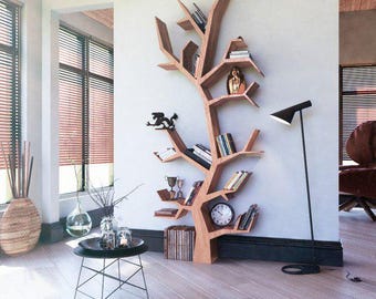 Bookshelf Tree cnc file for laser cutting, shelf router file, shelf cnc project, shelf tree