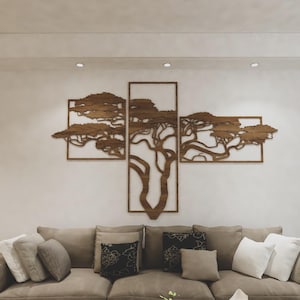 Decorative panel on African Wood wall, cnc laser cutting project,cnc wall panel,cnc panel file,wall decor,digital instant download file