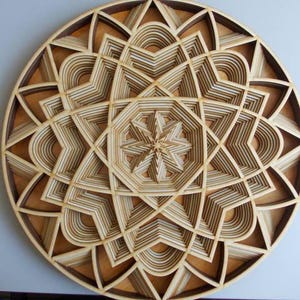 Decorative Wall Panel Mandala, 3d Layered Panel file for laser Cutting cnc project