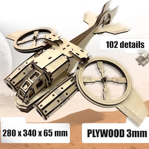 Spaceship helicopter wooden toy cnc file,file cnc,laser cutting,cnc,file laser,laser cut,cnc plan,dxf file,eps file,file svg