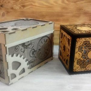 Scatola regalo e contenitore intagliata, file CNC, taglio laser, CNC, file laser, taglio laser, progetto CNC, file DXF, file EPS, file SVG