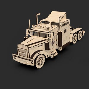 Truck wooden model project for cnc laser cutting machine, cnc truck, truck laser cut, cnc toy car, cnc file truck