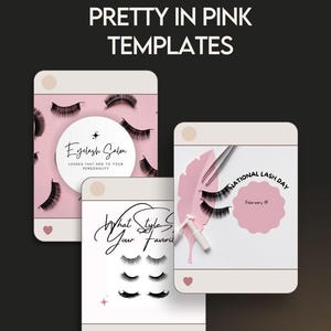 Lash & Blush Instagram Template | 30 Pages Lash Template | Lash Extension Post |  Social Media Lash Business | Lash Canva Post