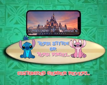 Lilo and Stitch themed Gender Reveal | Personalized Digital Download | Boy or Girl Reveal