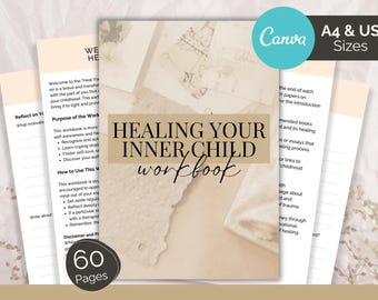 Cuaderno de ejercicios para sanar a tu niño interior (PLR) / Cuaderno de ejercicios de coaching / Coaching de vida / Salud mental / Descarga digital / Producto de reventa PLR