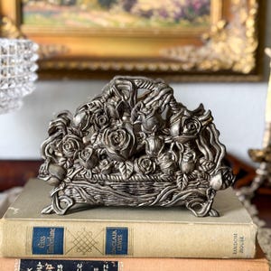 Vintage International Silver Co. Serviettenhalter | Kunstvoller Briefhalter