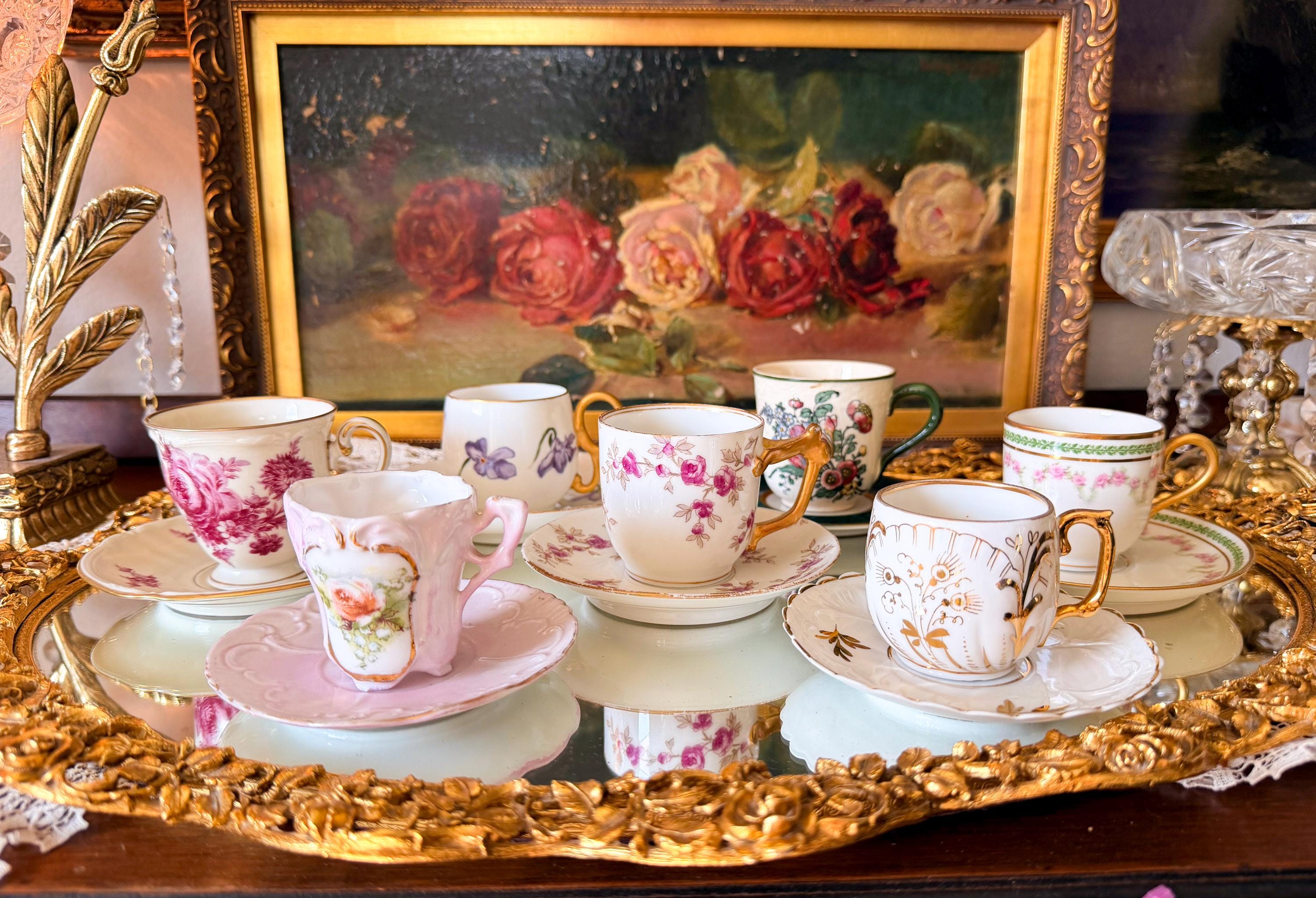 Antique Demitasse Cup and Saucer - Etsy