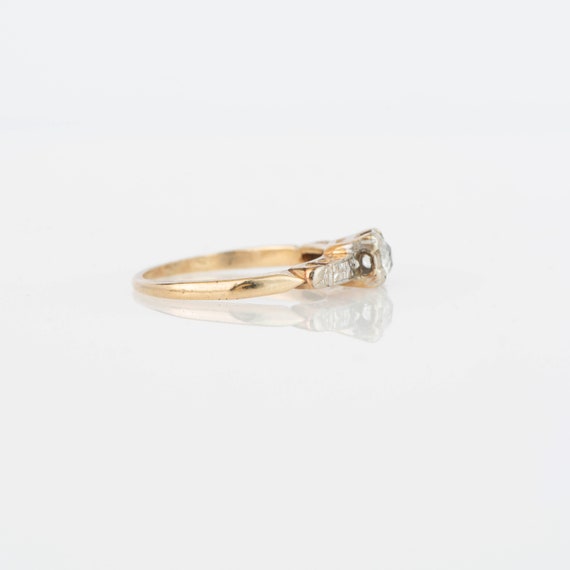 1940's Diamond Engagement Ring Two-tone 14k Gold - image 3