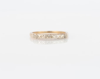 1940's Two-tone Wedding Band 14k Gold