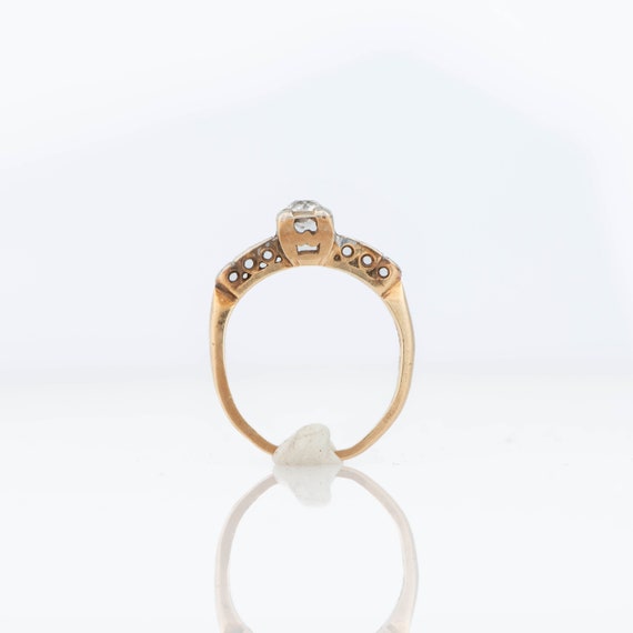 1940's Diamond Engagement Ring Two-tone 14k Gold - image 5