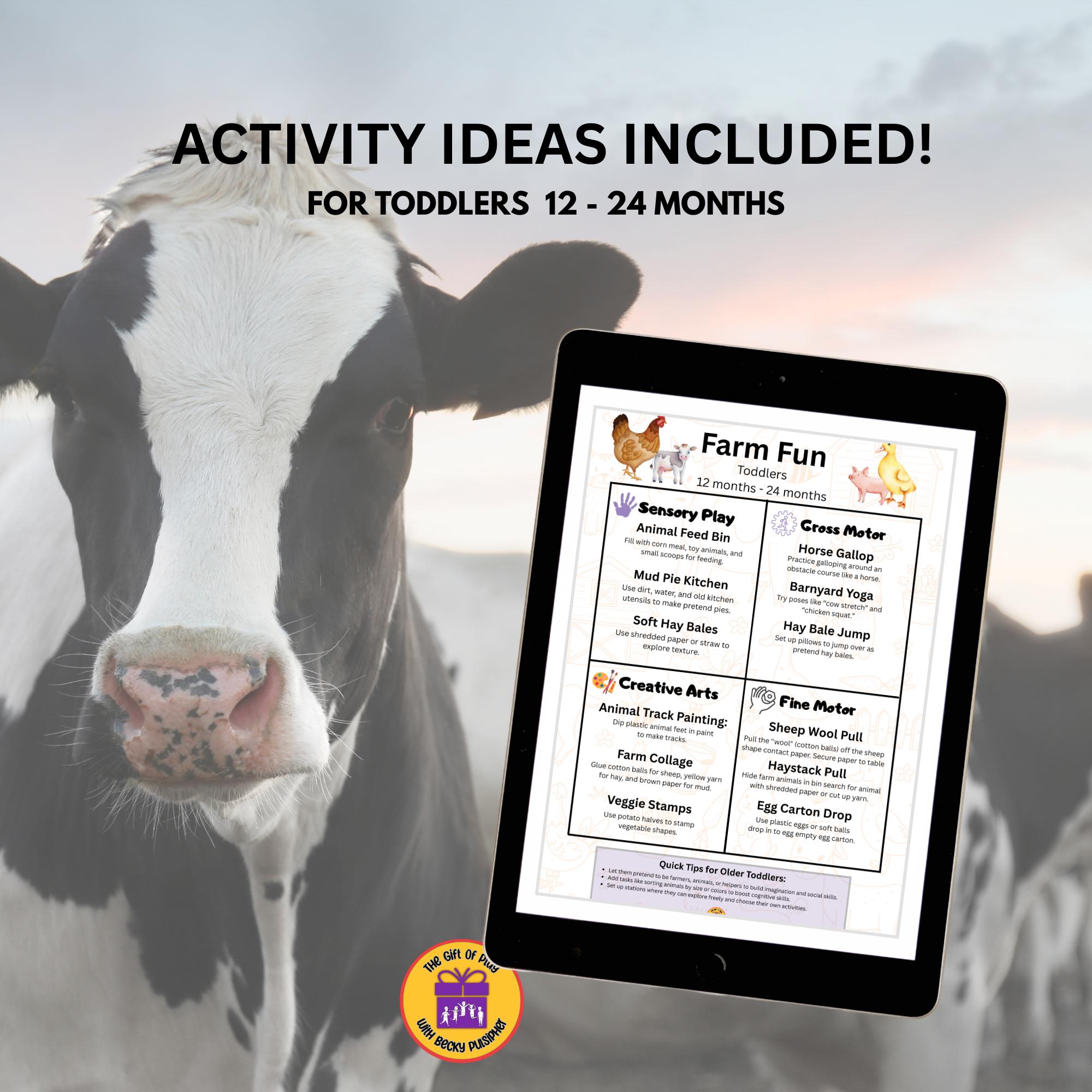 Printable Farm Fun Toddler Activity Pack | Sensory & Creative Play ...