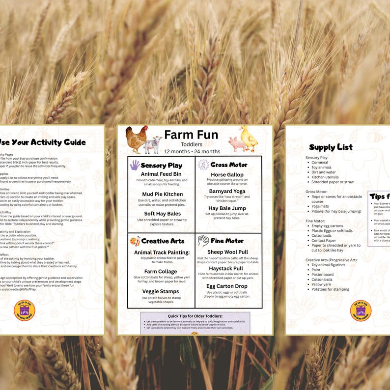 Printable Farm Fun Toddler Activity Pack | Sensory & Creative Play ...