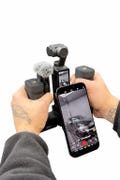 DJI Osmo Pocket 3/4 Pro Dual Grip Stabilizer with Phone Holder | Mini Rig with Magnetic ND Filter Holder  Vlogging Setup product logo