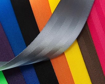 5, 10, 25 mètres x 48mm sangle de type ceinture de sécurité en polyester pour sacs réparations couture customisation voiture transats DIY