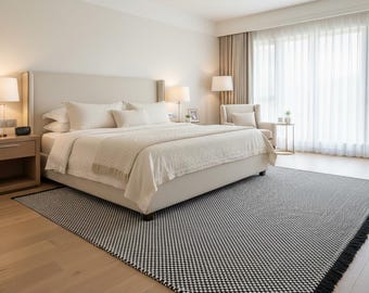 Handloom Flatwoven Area Rug - Neutral Gray Wool