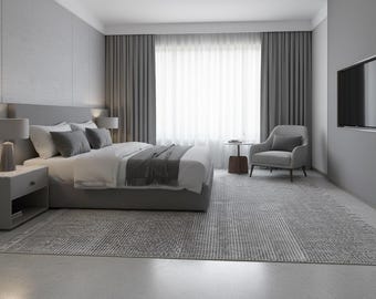 Handloom Flatwoven Area Rug - Neutral Gray Wool