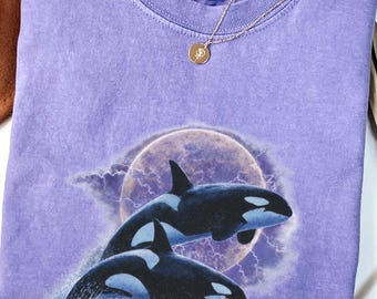 Maglietta con animali marini, maglietta con vita marina, maglietta con balena, maglietta con tartaruga, maglietta per amanti del mare, maglietta con orca, regalo per amanti dell'oceano